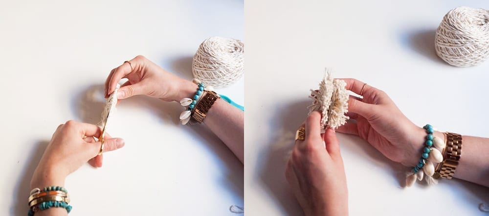 diy panier pompons