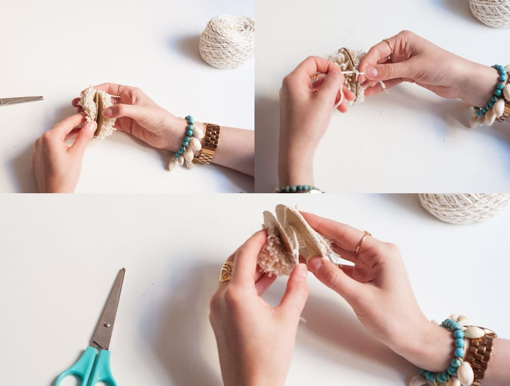 diy panier pompons