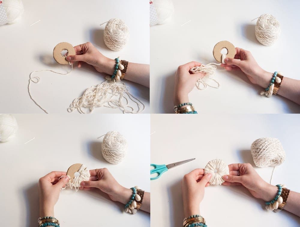 diy panier pompons