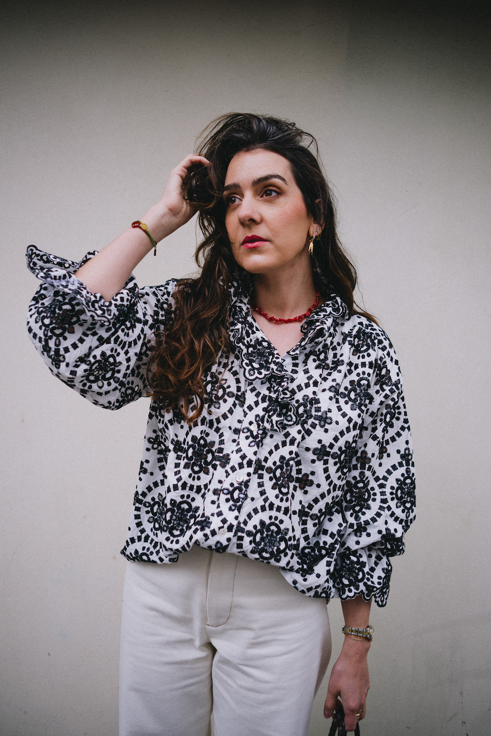 Coudre la blouse Anoushka version broderie anglaise
