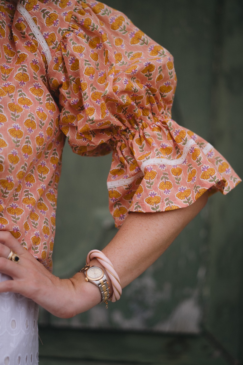Blouse Owen et barboteuse Hanoï d'Ikatee en coton Shanti de Papa Pique et Maman Coud