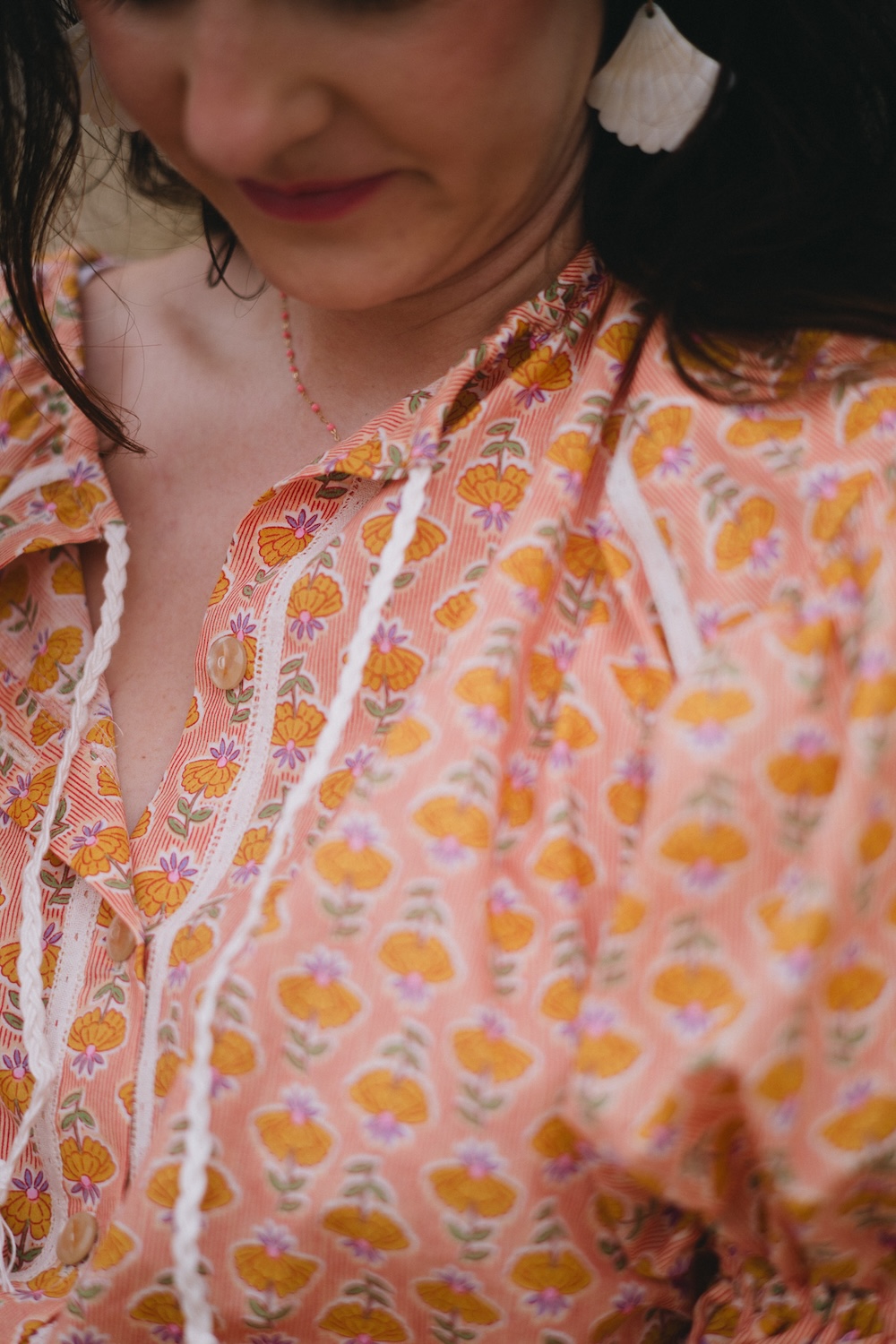 Blouse Owen et barboteuse Hanoï d'Ikatee en coton Shanti de Papa Pique et Maman Coud